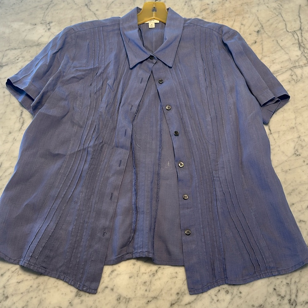 Blue button down